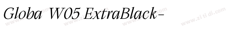 Globa W05 ExtraBlack字体转换